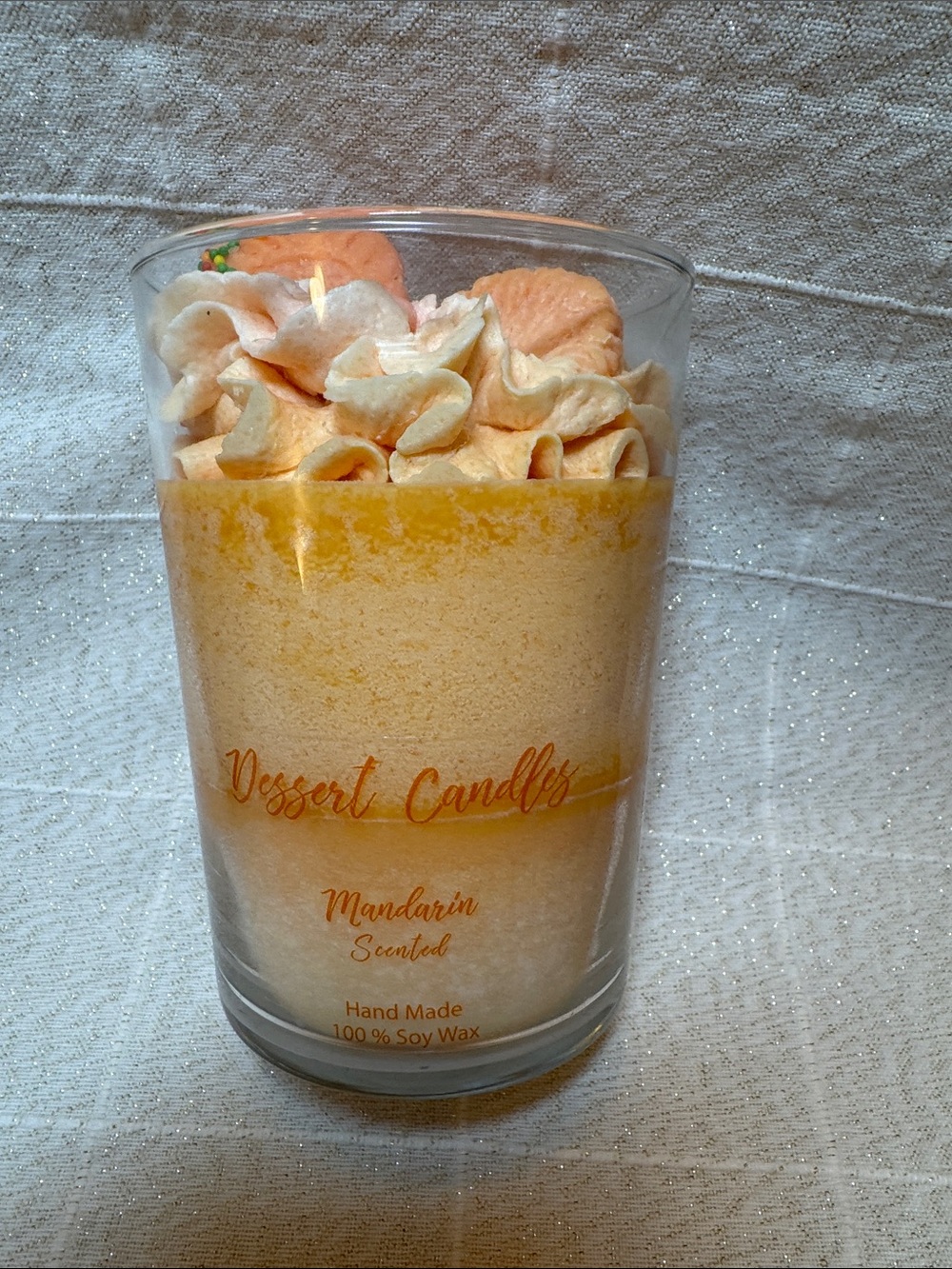 Mandarin Scented Soy Candle - Orange